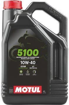 Масло для 4-тактных двигателей мотоциклов MOTUL 5100 4T SAE 10W-40 - 4 л \44046 фото