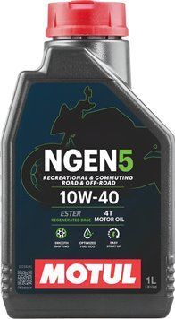 Масло для 4-тактных двигателей MOTUL NGEN 5 SAE 10W-40 4T - 1 л \1319554 фото
