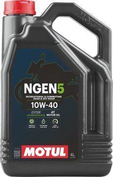 Масло для 4-тактных двигателей MOTUL NGEN 5 SAE 10W-40 4T - 4 л \1319555 фото