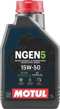 Масло для 4-тактных двигателей MOTUL NGEN 5 SAE 15W-50 4T - 1 л \1319558 фото