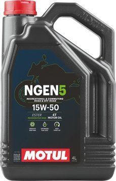 Масло для 4-тактных двигателей MOTUL NGEN 5 SAE 15W-50 4T - 4 л \1319559 фото