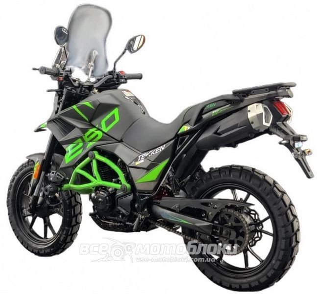 Мотоцикл TEKKEN 250 Dual Sport шины (Графитово-зеленый) MOT-326 фото