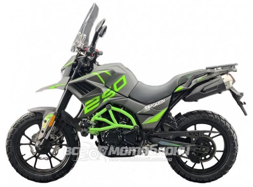 Мотоцикл TEKKEN 250 Dual Sport шины (Графитово-зеленый) MOT-326 фото