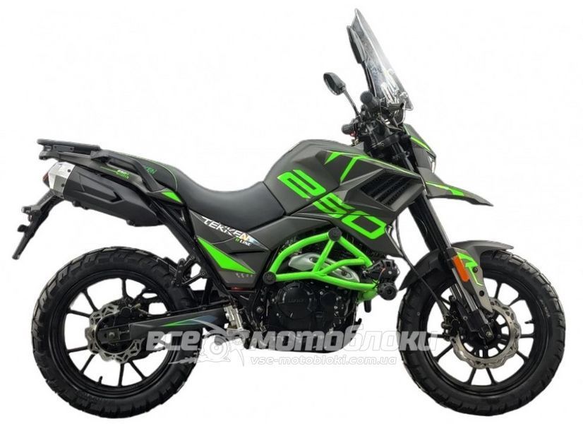Мотоцикл TEKKEN 250 Dual Sport шины (Графитово-зеленый) MOT-326 фото