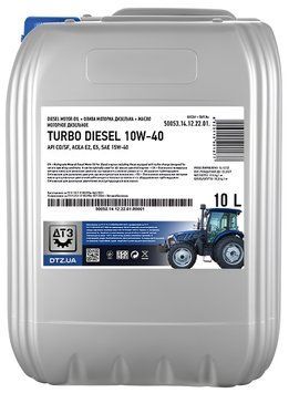 Масло для дизельных двигателей ДТЗ TURBO SYNT DIESEL 10W-40 (API CH-4/SL) &mdash; 10 л. 231475 фото