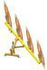 Граблі колісно-пальцеві &laquo;Сонечко&raquo; 4-х колісне. Посилена 60-18 фото 3