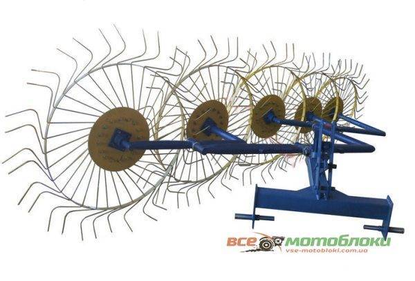 Грабли-ворошилки «Солнышко» 5-ти колесные - 350 см (Agromarka LUXE)